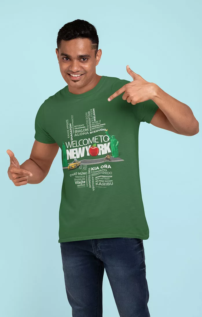 WTNY-T-Shirt-Army-Green Men's NY T-Shirt Fit - W2NY Branded - Army Green - Image 1