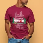 Men's NY T-Shirt Fit - W2NY Branded - Burgundy
