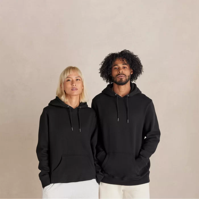 Black Ultra Heavyweight Organic French Terry Hood - Image 5