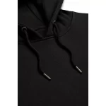 Black Ultra Heavyweight Organic French Terry Hood - Image 3